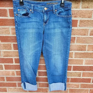 GAP Premium Straight Crop Jeans Women's Size 6/28 Medium Wash